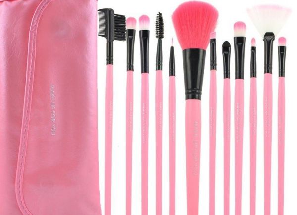 Kit 12 Pincéis Rosa